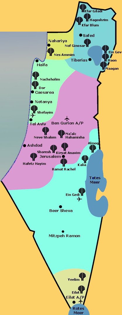 Imagemap Kibbuz Karte