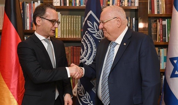 Bundesaußenminister Maas und Staatspräsident Rivlin (Foto: GPO/Mark Neiman)