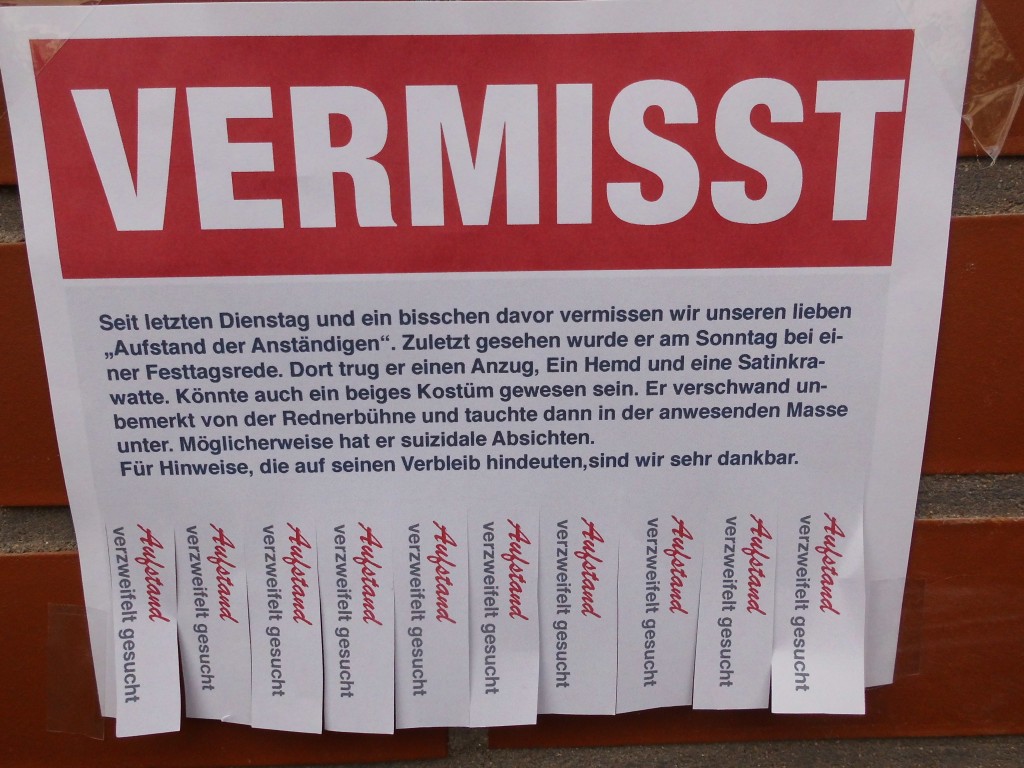 Vermisst: Aufstand der Anständigen